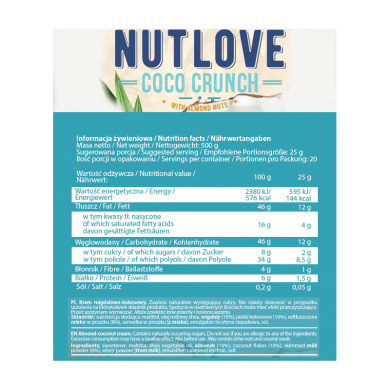 ALLNUTRITION NUTLOVE VEGAN 500 g COCONUT WITH ALMONDS